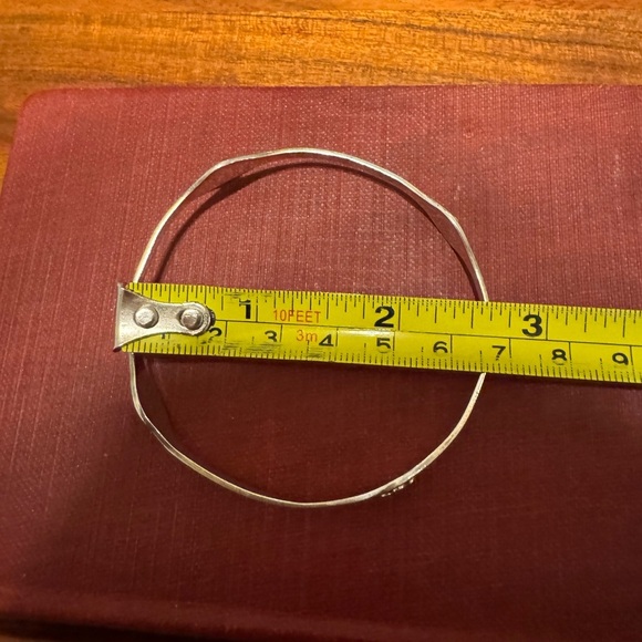 James Avery Retired 14k ButterCup Accent Sterling Silver Bangle - Picture 9 of 9